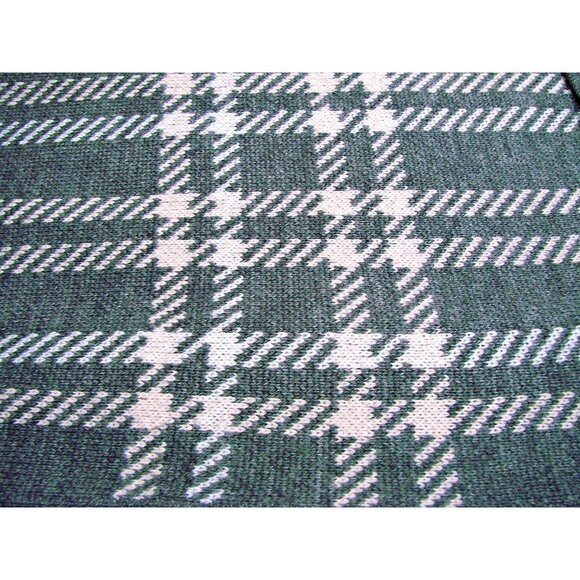 French Connection Womens Long Sweater Gray Pink Plaid Open Cardigan Pockets Sz M - Picture 9 of 9